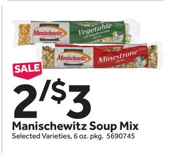 Stop&Shop Manischewitz soup mix offer