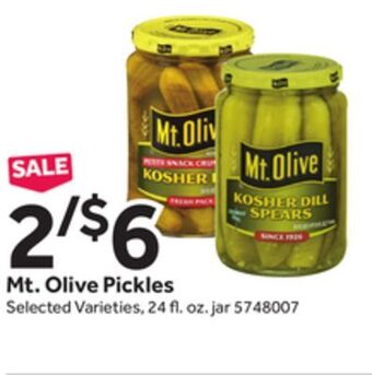 Stop&Shop Mt. olive pickles offer