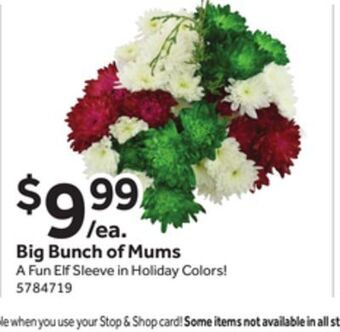 Stop&Shop Big bunch of mums offer