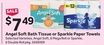 Stop&Shop Angel soft bath tissue or sparkle paper towels offer