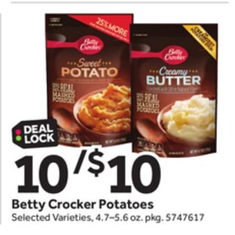 Stop&Shop Betty crocker potatoes offer