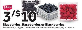 Stop&Shop Blueberries, raspberries or blackberries offer