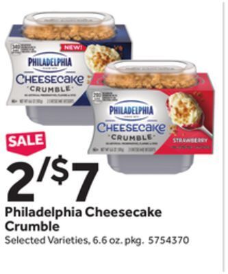 Stop&Shop Philadelphia cheesecake crumble offer