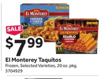 Stop&Shop El monterey taquitos offer