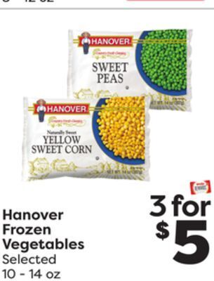 Weis Markets Hanover frozen vegetables offer
