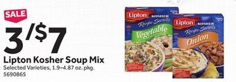 Stop&Shop Lipton kosher soup mix offer