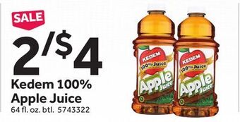 Stop&Shop Kedem 100% apple juice offer
