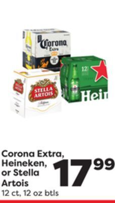 Weis Markets Corona extra, heineken, or stella artois offer