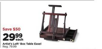 Michaels Artist's loft box table easel offer