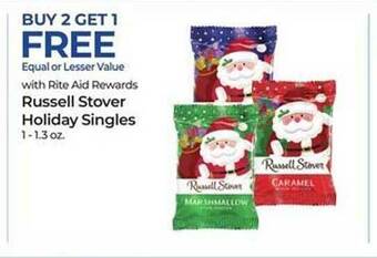 Rite Aid Russell stover holiday singles offer