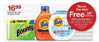 Target Bounty triple roll paper towels offer