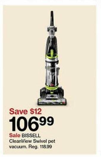 Target Bissell cleanview swivel pet vacuum offer