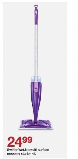 Target Swiffer wetjet multi-surface mopping starter kit offer