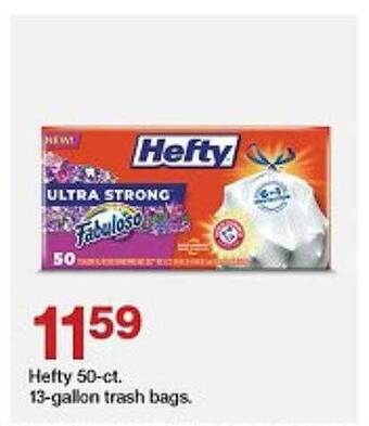 Target Hefty 13-gallon trash bags offer
