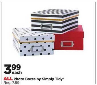 Michaels All photo boxes by simply tidy offer