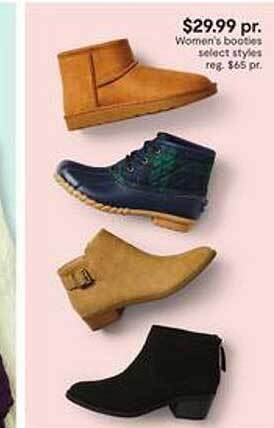 JC Penney Women's booties offer