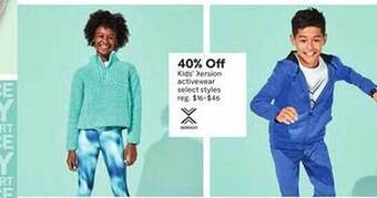 JC Penney Kids' xersion activewear offer