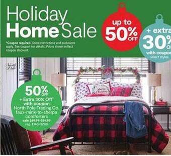 JC Penney North pole trading co faux-mink-to-sherpa comforters offer