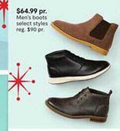 JC Penney Men's boots offer