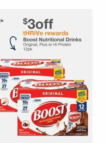 Kinney Drugs Boost nutritional drinks offer