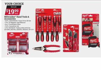 Ace Hardware Milwaukee hand tools & accessories offer