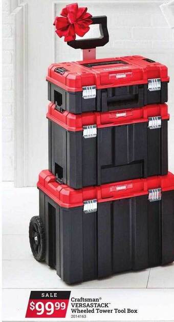 Ace Hardware Craftsman versastack wheeled tower tool box offer
