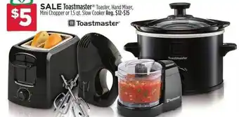 Dollar General Toastmaster toaster, hand mixer, mini chopper or slow cooker offer