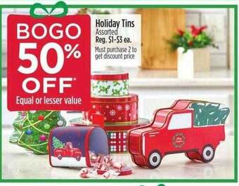 Dollar General Holiday tins offer