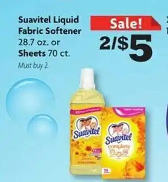 Family Dollar Suavitel liquid fabric softener or sheets offer