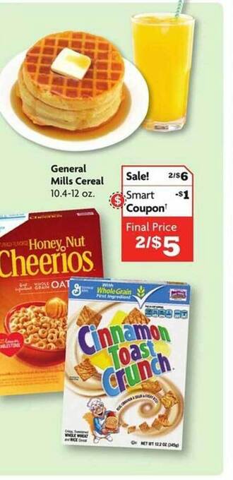 Family Dollar General mills cereal offer