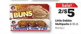 Family Dollar Little debbie multipacks offer