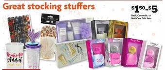 Family Dollar Bath, cosmetic, or nail care gift sets offer
