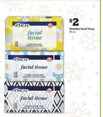 Family Dollar Homeline facial tissue offer