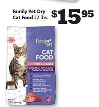 Family Dollar Family pet dry cat food offer