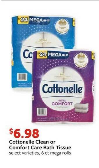 Fareway Cottonelle clean or comfort care bath tissue offer