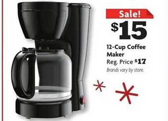 Family Dollar 12-cup coffee maker offer