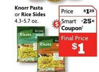 Family Dollar Knorr pasta or rice sides offer