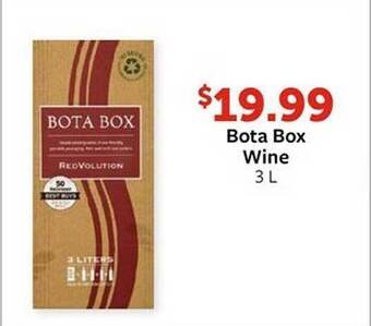 Fareway Bota box wine offer