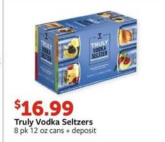 Fareway Truly vodka seltzers offer