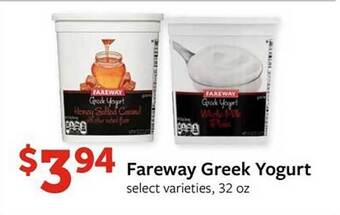 Fareway Fareway greek yogurt offer