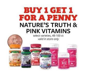 Fareway Nature's truth & pink vitamins offer
