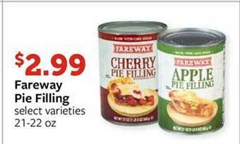 Fareway Fareway pie filling offer