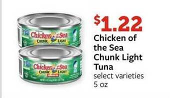 Fareway Chicken of the sea chunk light tuna offer