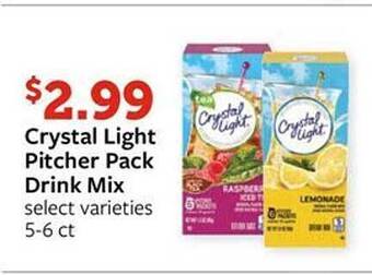 Fareway Crystal light pitcher pack drink mix offer