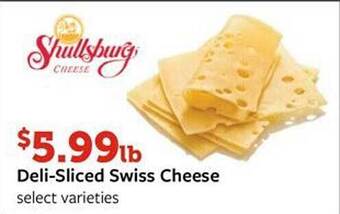 Fareway Deli-sliced swiss cheese offer