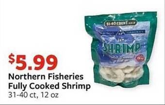 Fareway Northern fisheries fully cooked shrimp offer