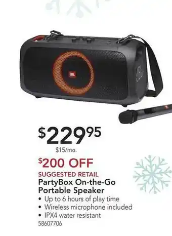 Partybox on-the-go portable speaker