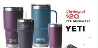 Academy Yeti drinkware offer
