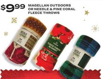 Academy Magellan outdoors or needle & pine coral fleece throws offer