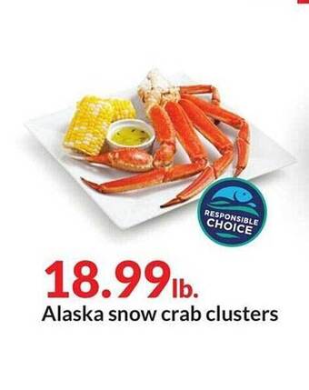 Hy-Vee Alaska snow crab clusters offer